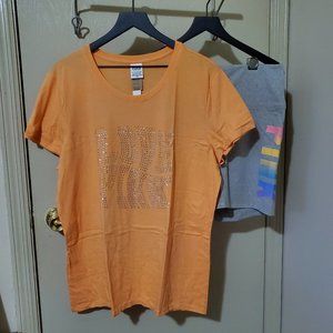 Victoria Secret PINK Bike Shorts & Shirt Set